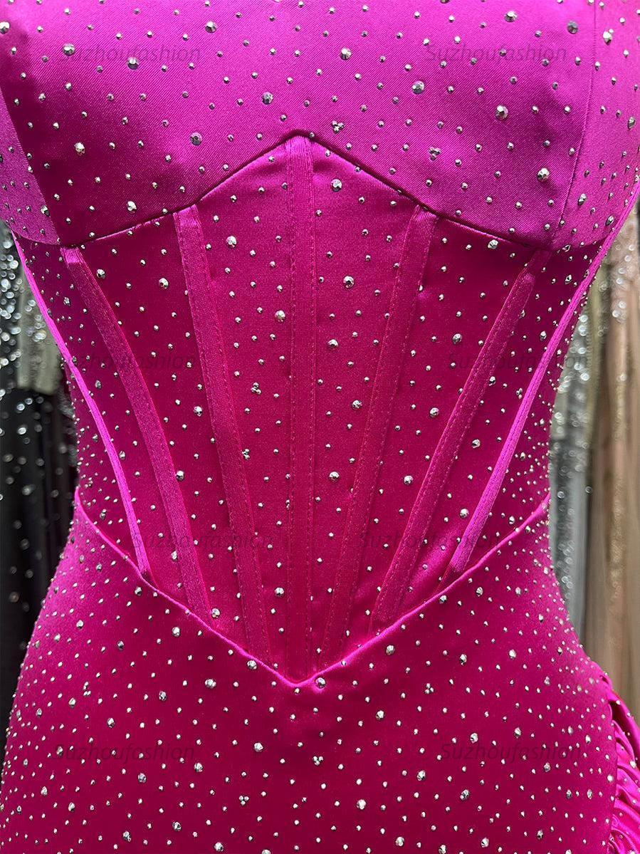 Suzhoufashion Bodycon Sweetheart Satin Homecoming Dress with Beading