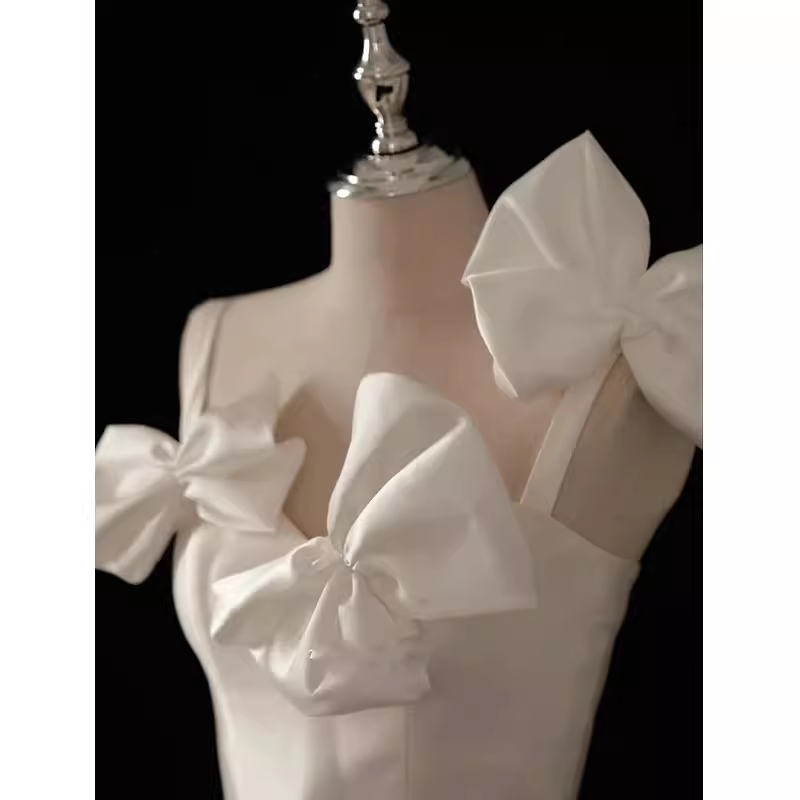 50s Vintage White Cocktail Dress Homecoming Dress With Bow Party Dress