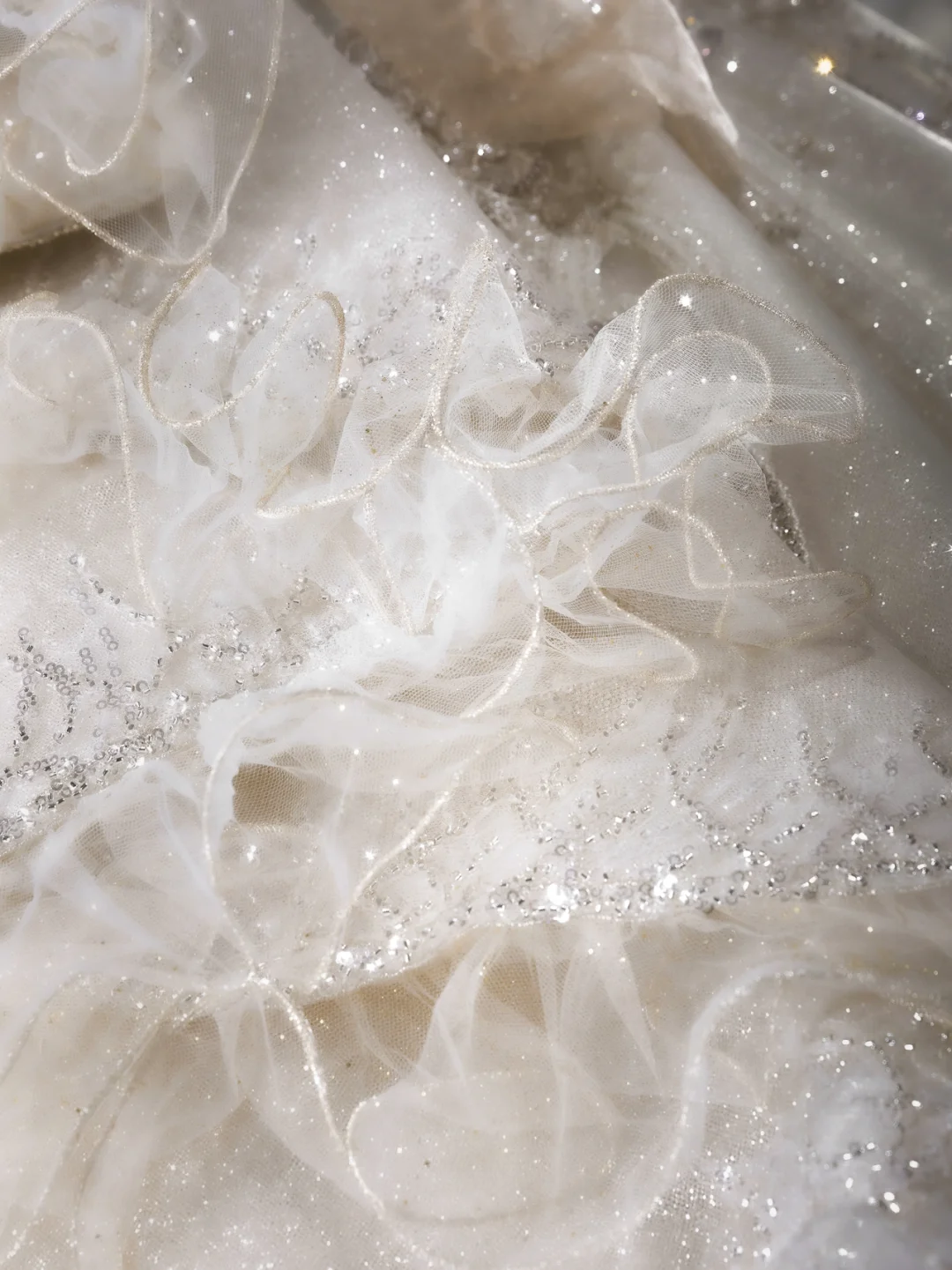 Timeless Ball Gown Off The Shoulder Tulle Lace Sequin Beaed Long Sleeves Long Wedding Dresses - View 6 | VelvetHem