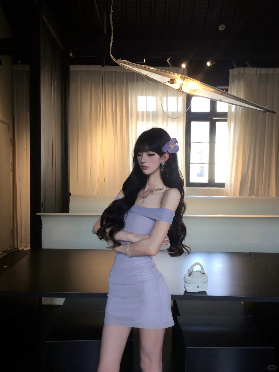 Charming 20th Lilac Mermaid Off The Shoulder Satin Short Homecoming Dress Birthday Outfits - VelvetHem