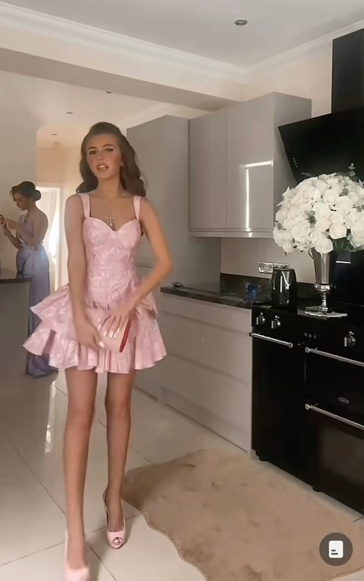 18th Pink A Line Sweetheart Satin Tiered Short Homecoming Dress Birthday Outfits