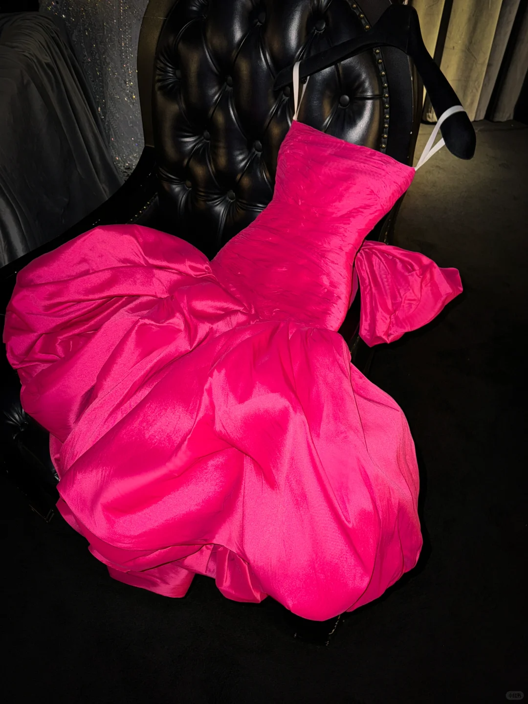 Hot Pink Ball Gown Spaghetti Straps Satin Back With Bow Short Homecoming Dress 18th Birthday Outfits - VelvetHem