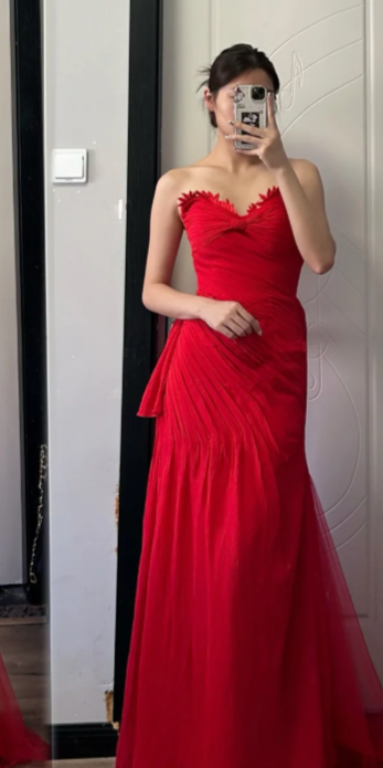 Charming Mermaid Sweetheart Tulle Long Prom Dress, Evening Dress - VelvetHem