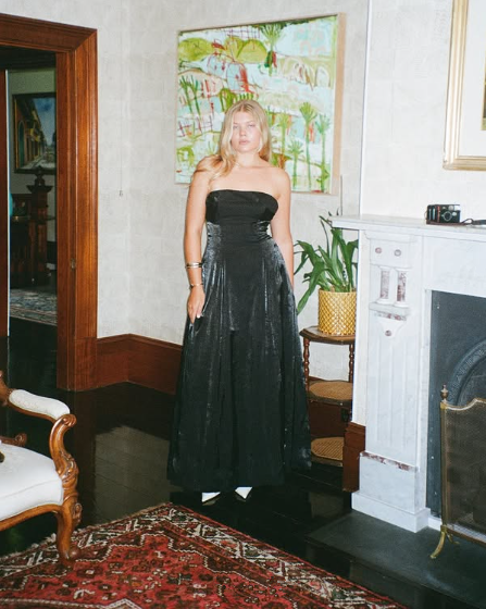 Simple Black Strapless A Line Evening Dress Long Prom Dress Y8303 - VelvetHem