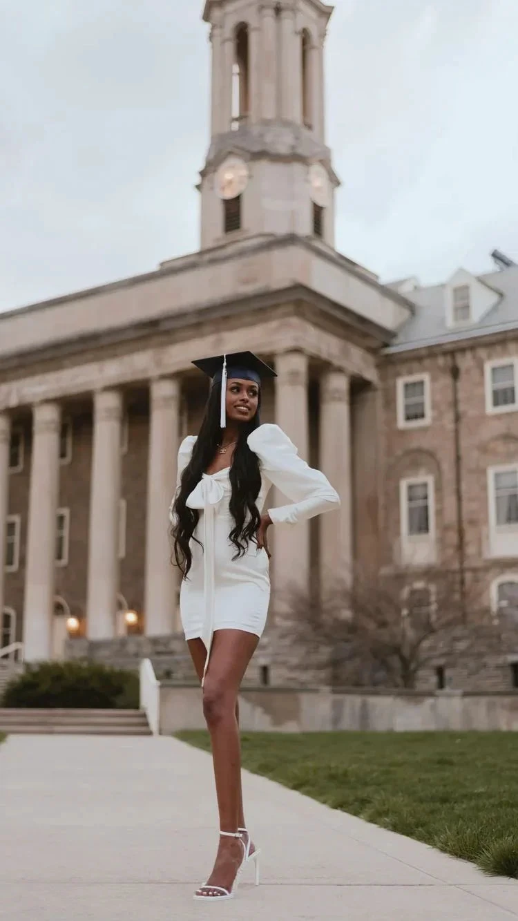 Sexy White Graduation Dress with Long Sleeves White Short Homecoming Dress (ZD12367) - VelvetHem