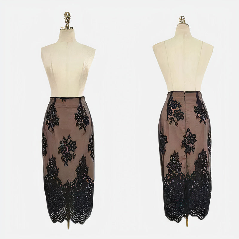 Marina Effortless Floral Mesh Bodycon Dress Boutique Collection