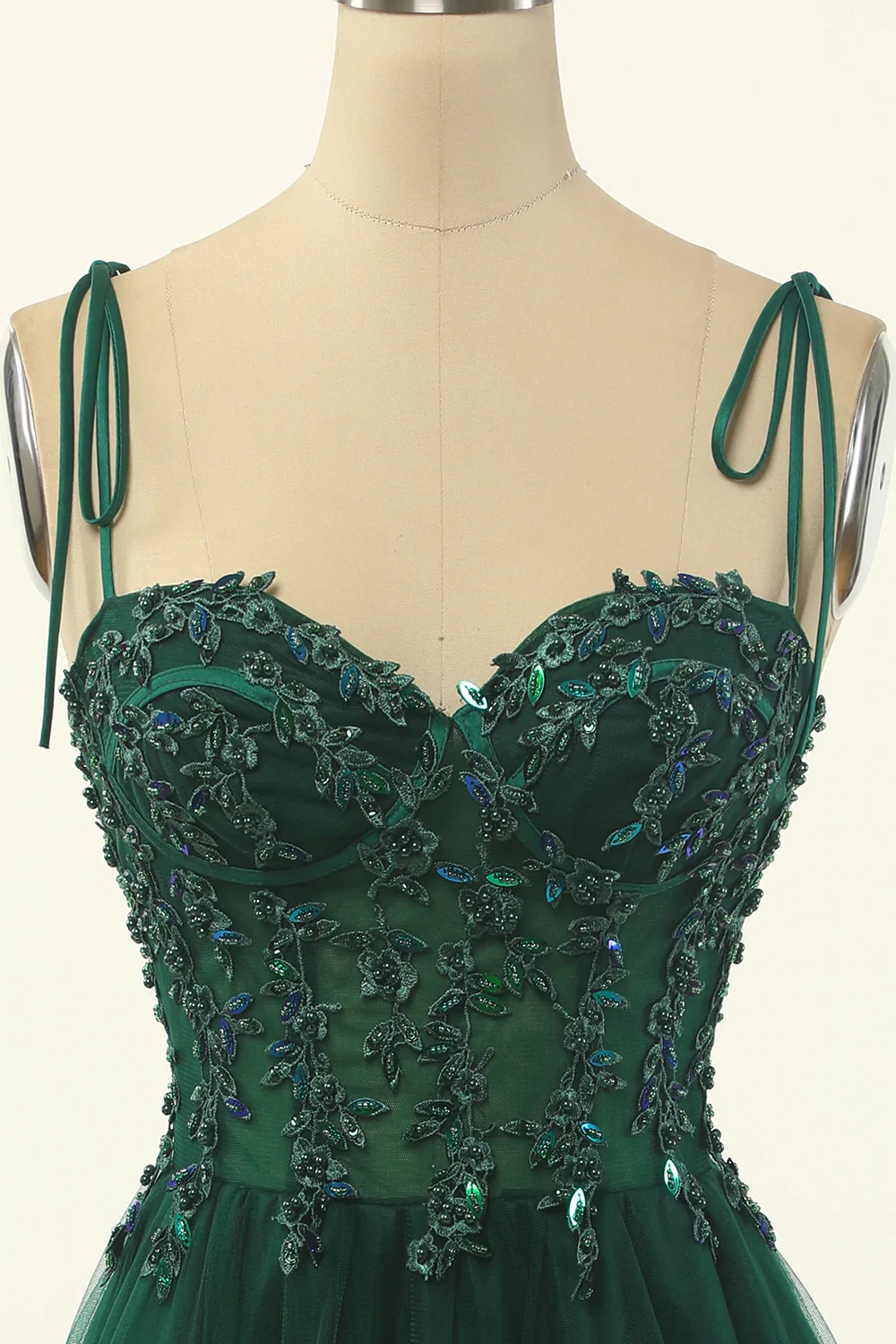 A-Line Green Tulle Above Knee Length Homecoming Dress Party Dress (ZD12423)