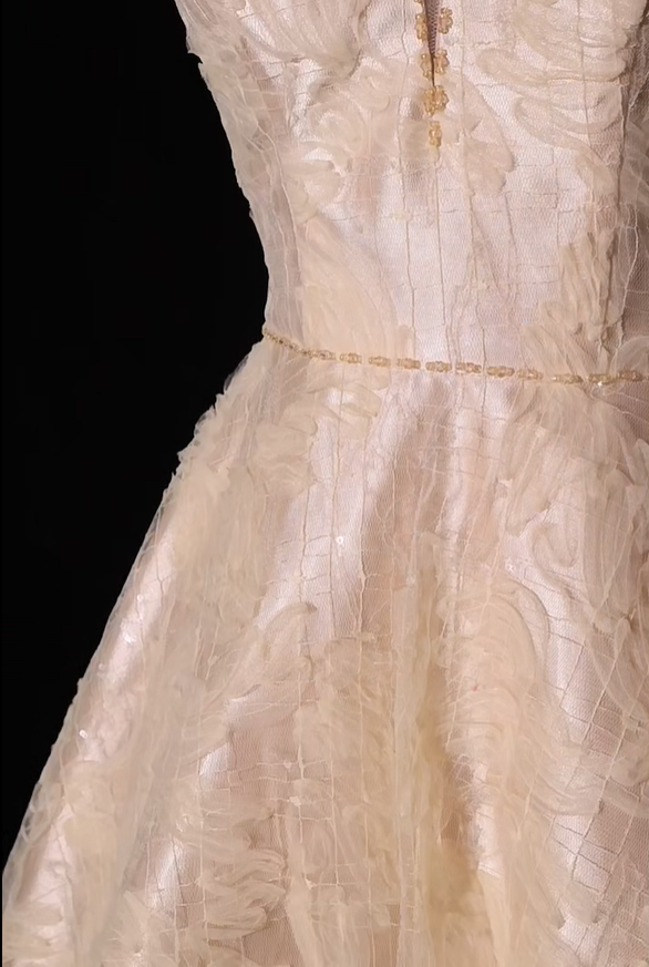 Gorgeous Champagne V Neck Sleeveless Short Party Dress A Line Formal 8th Grade Homecoming Dress - View 2 | VelvetHem