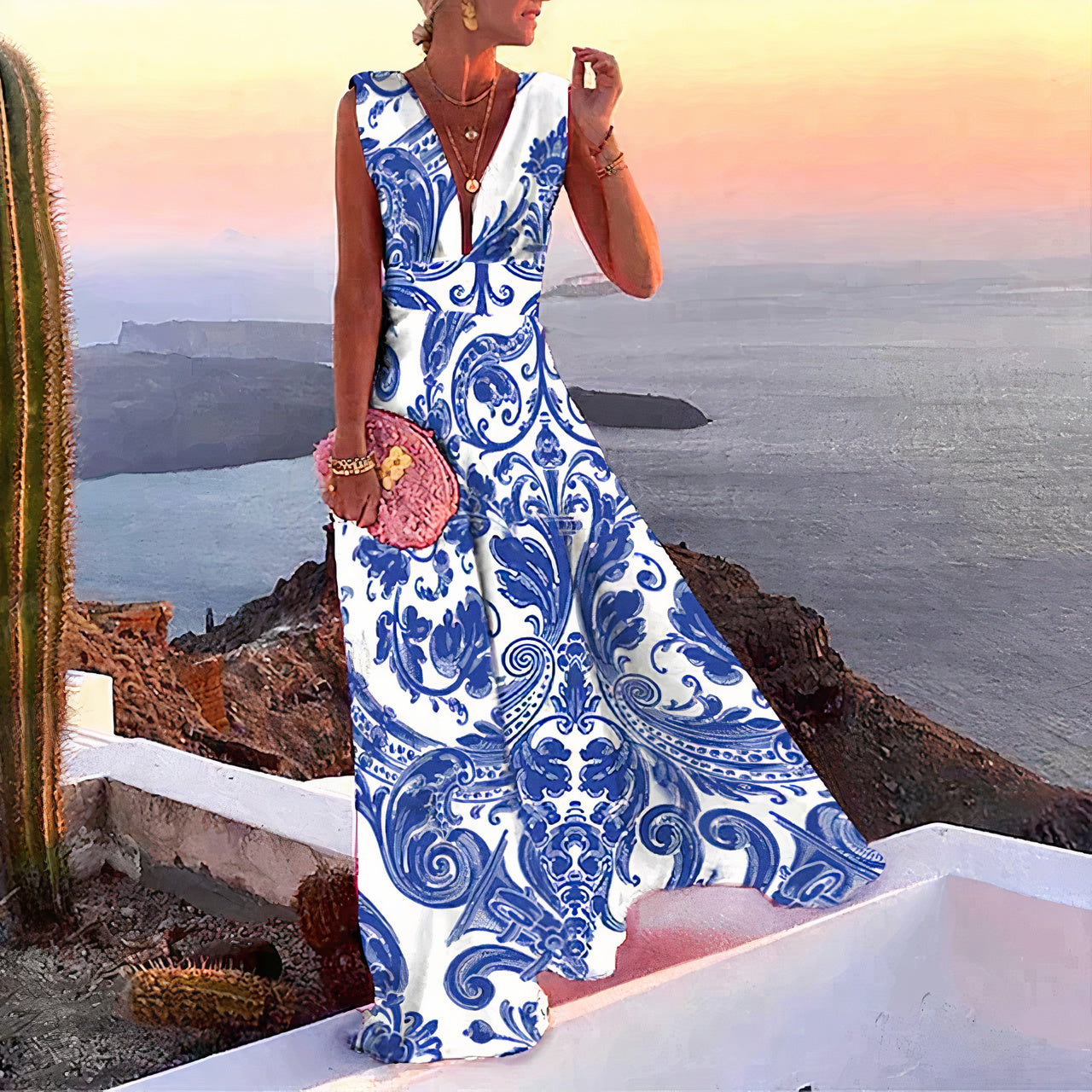 Elena Effortless Sleeveless Summer Dress Statement Occasion Edit