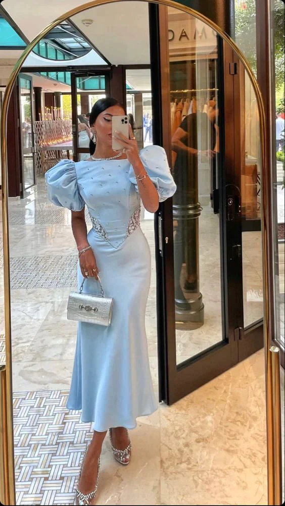 Blue Gown Prom Dresses Evening Gown - VelvetHem