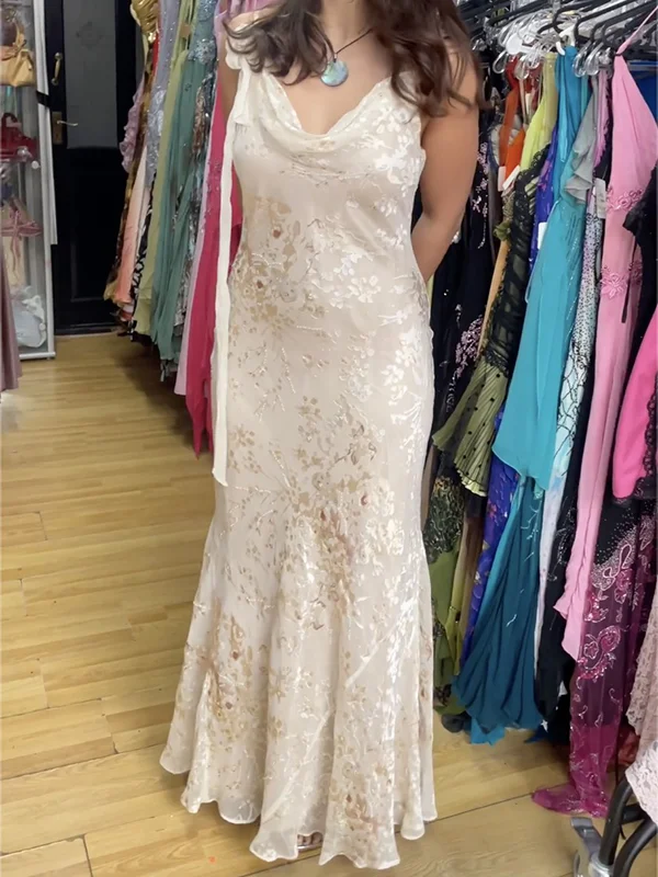 Unique Satin Print Mermaid Prom Dress Long Evening Dress Y8307 - VelvetHem