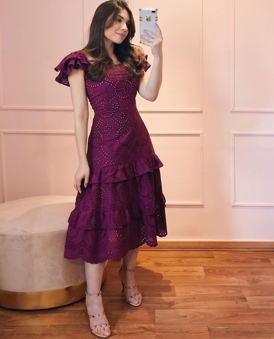 Vintage Midi-length Prom Dress,Short Prom Dress - View 2 | VelvetHem