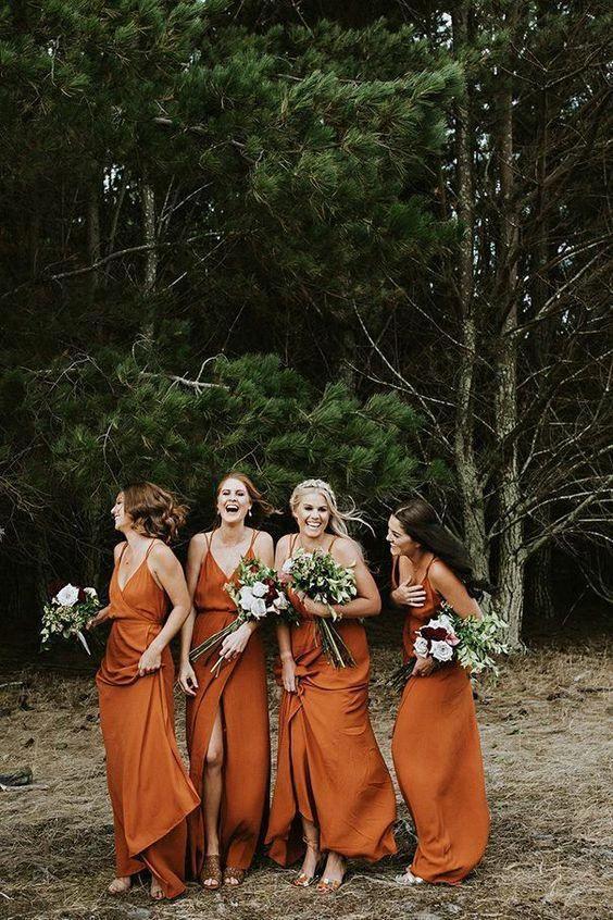 Charming Spaghetti Straps A-line Bridesmaid Dresses With Slit (ZD13256)