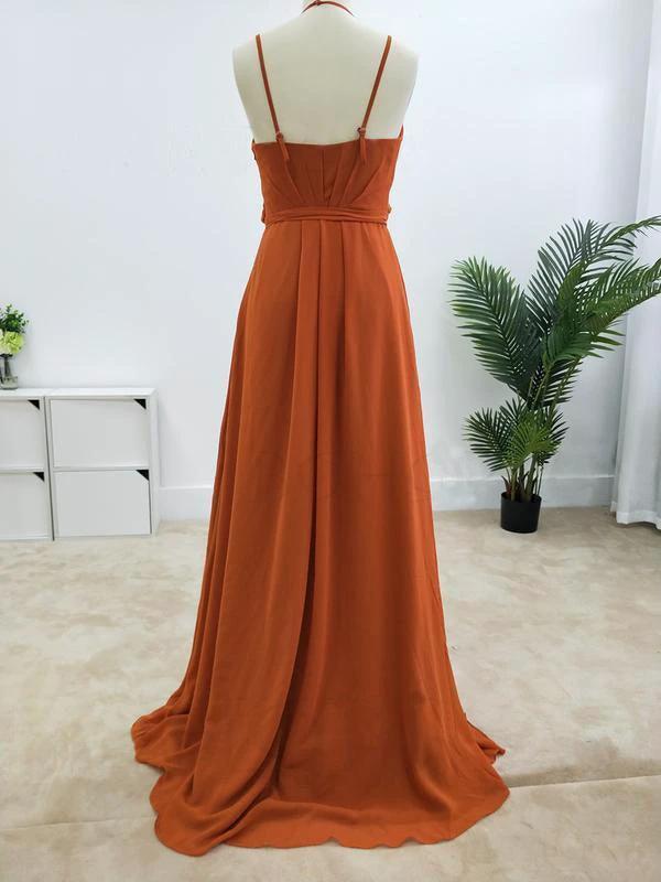 Charming Spaghetti Straps A-line Bridesmaid Dresses With Slit (ZD13256)