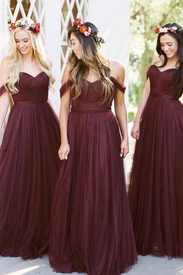 Burgundy Bridesmaid Dresses Long Bridesmaid Dresses (ZD13260) - VelvetHem