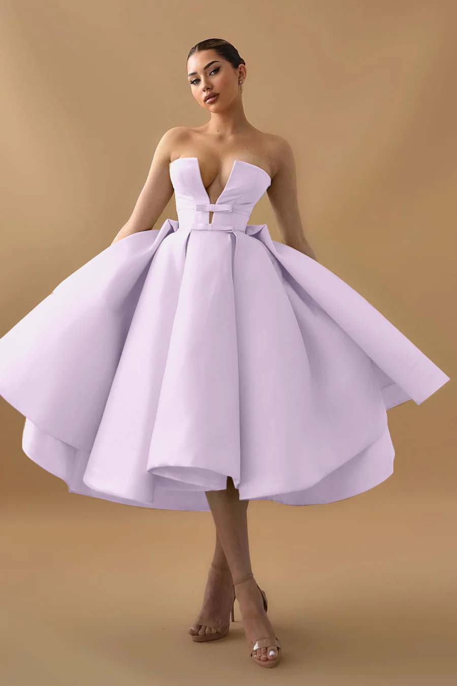 Chic Mint Green Strapless Sleeveless A Line Homecoming Dress With Ruffles