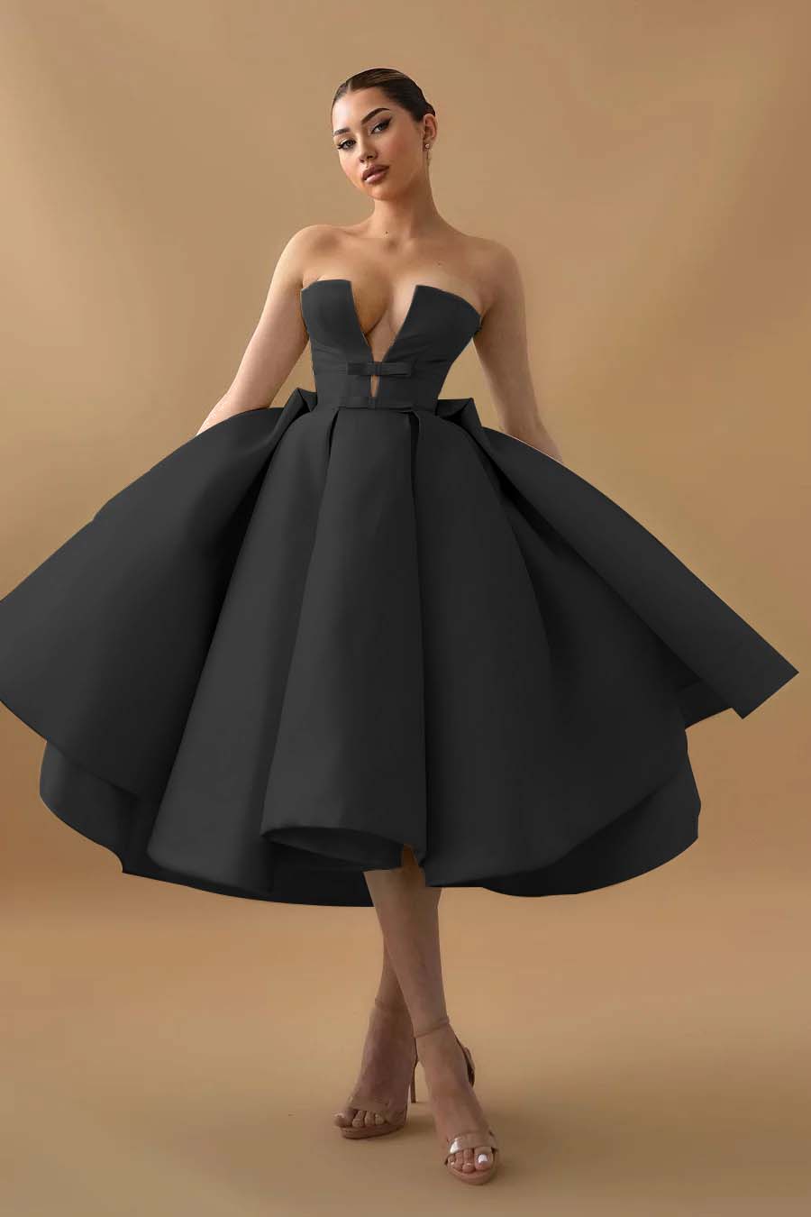Chic Mint Green Strapless Sleeveless A Line Homecoming Dress With Ruffles