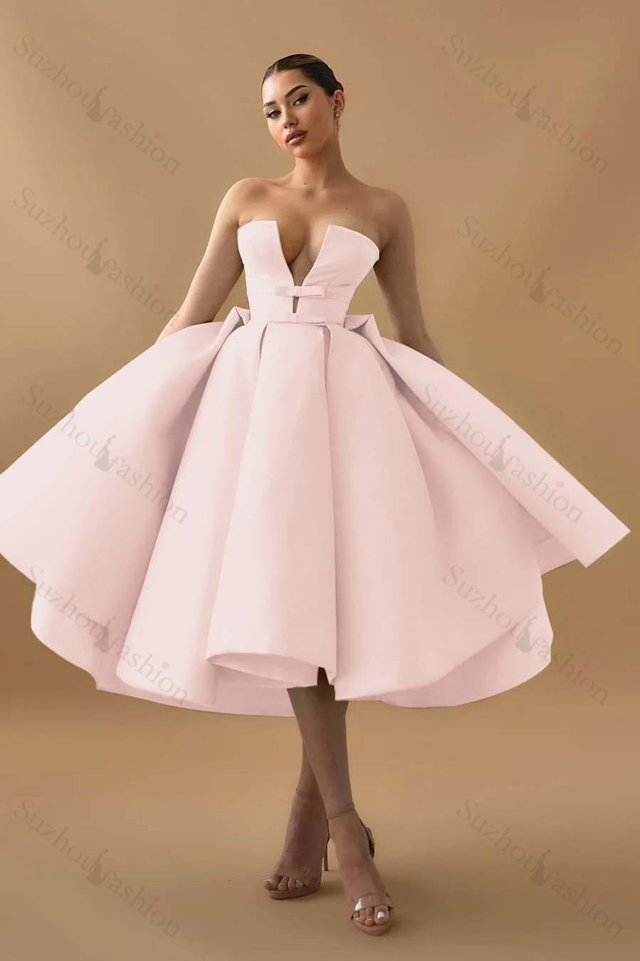 Chic Mint Green Strapless Sleeveless A Line Homecoming Dress With Ruffles