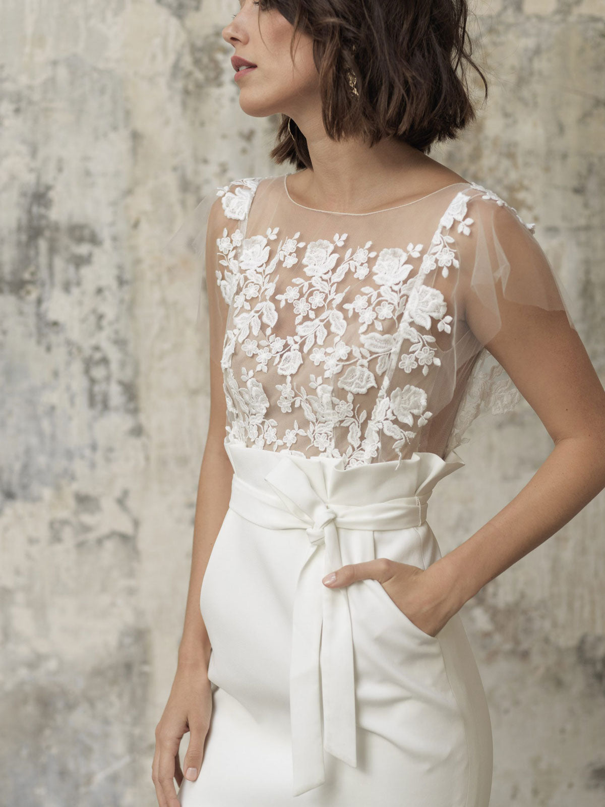 Chic Tulle Lace Backless Short Sleeveless Mermaid Prom Dresses