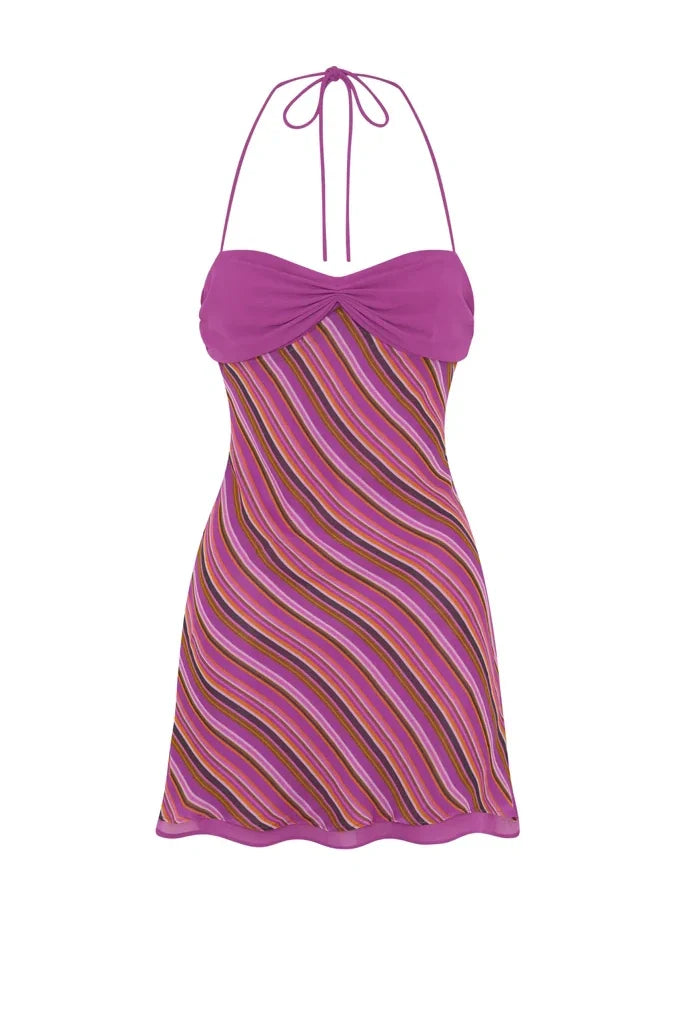 Chic A Line Halter Neck Light Green Short Homecoming Dress with Criss Cross Back