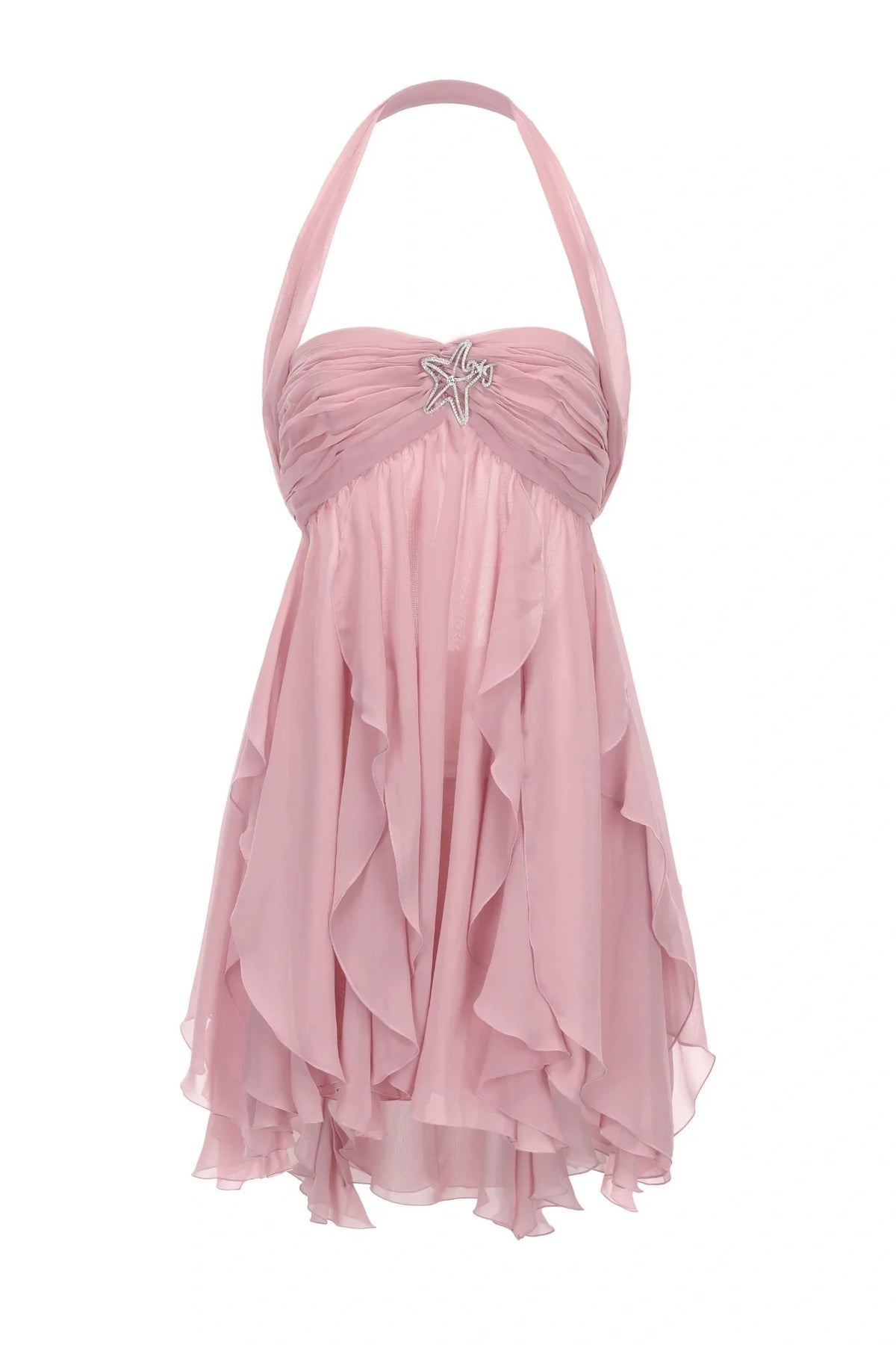 Chic A Line Sweetheart Pink Short Party Dress with Ruffles - View 7 | VelvetHem