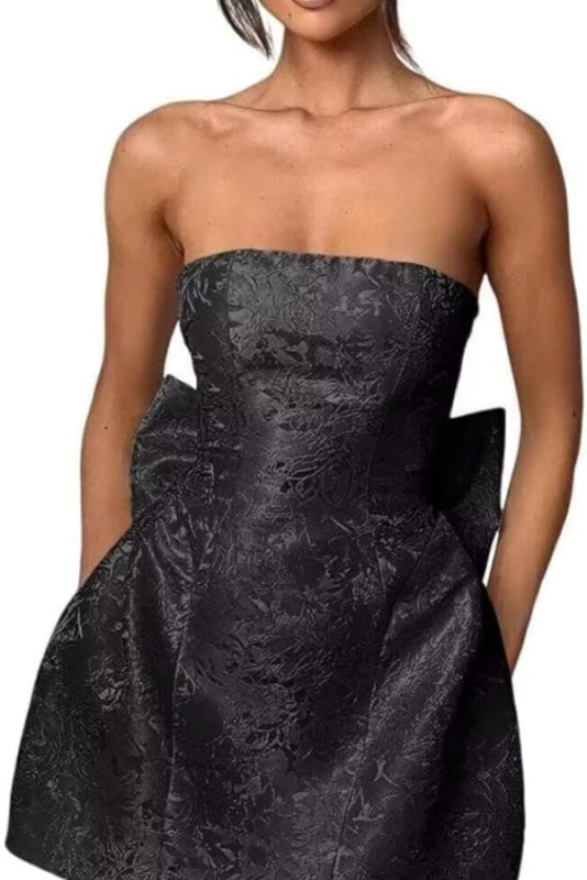 Classic Sleeveless Pleats Satin Short Homecoming Dresses with Bow