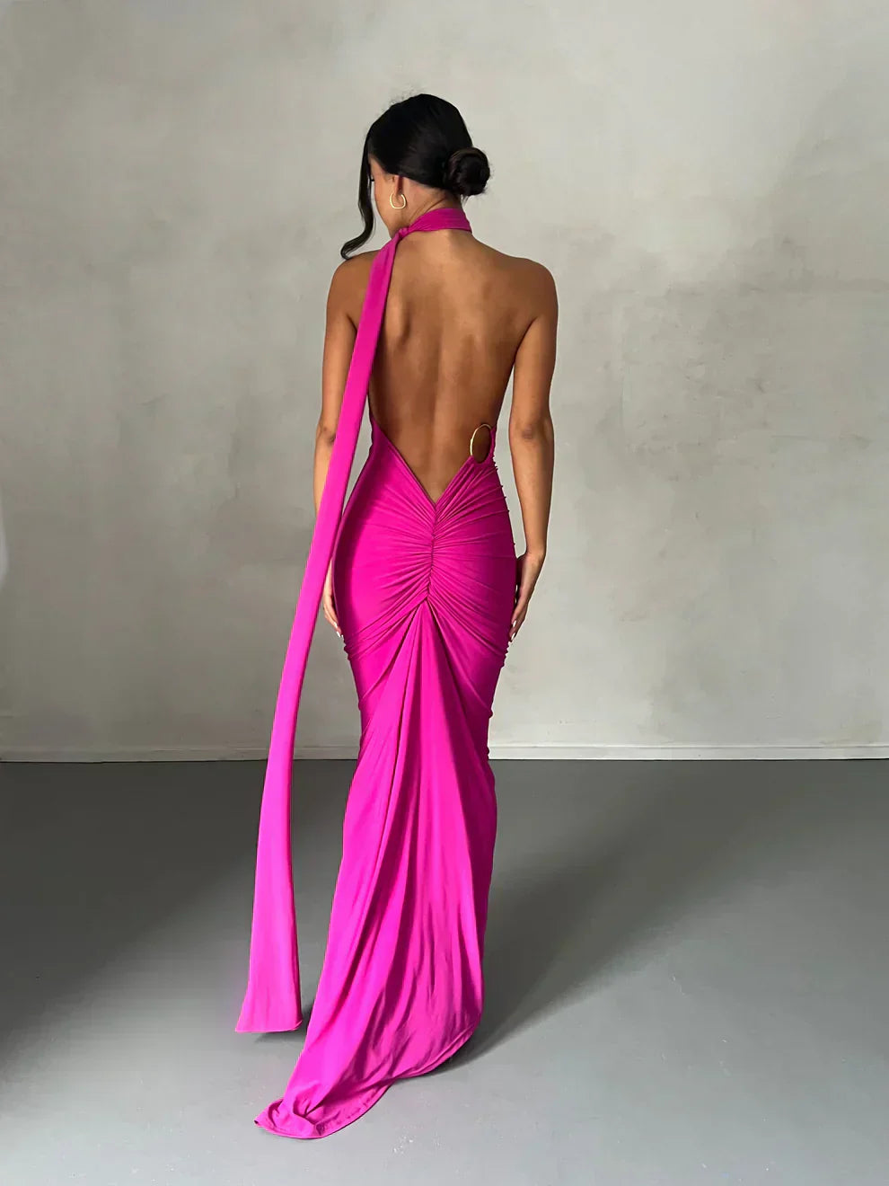 Felina - One Shoulder Cut - Out Maxi Dress
