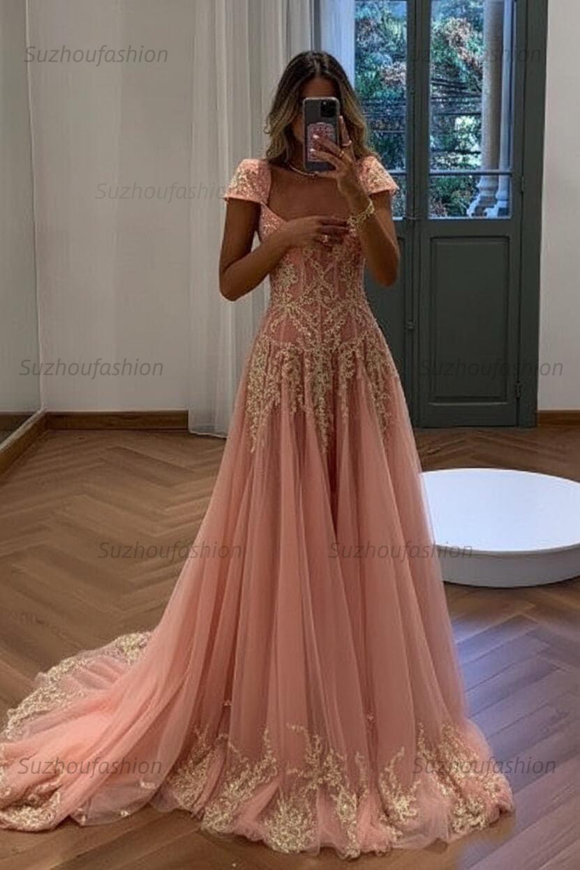 Suzhoufashion Gorgeous A Line Sweetheart Light Green Long Prom Dress With Appliques Formal Evening Gown