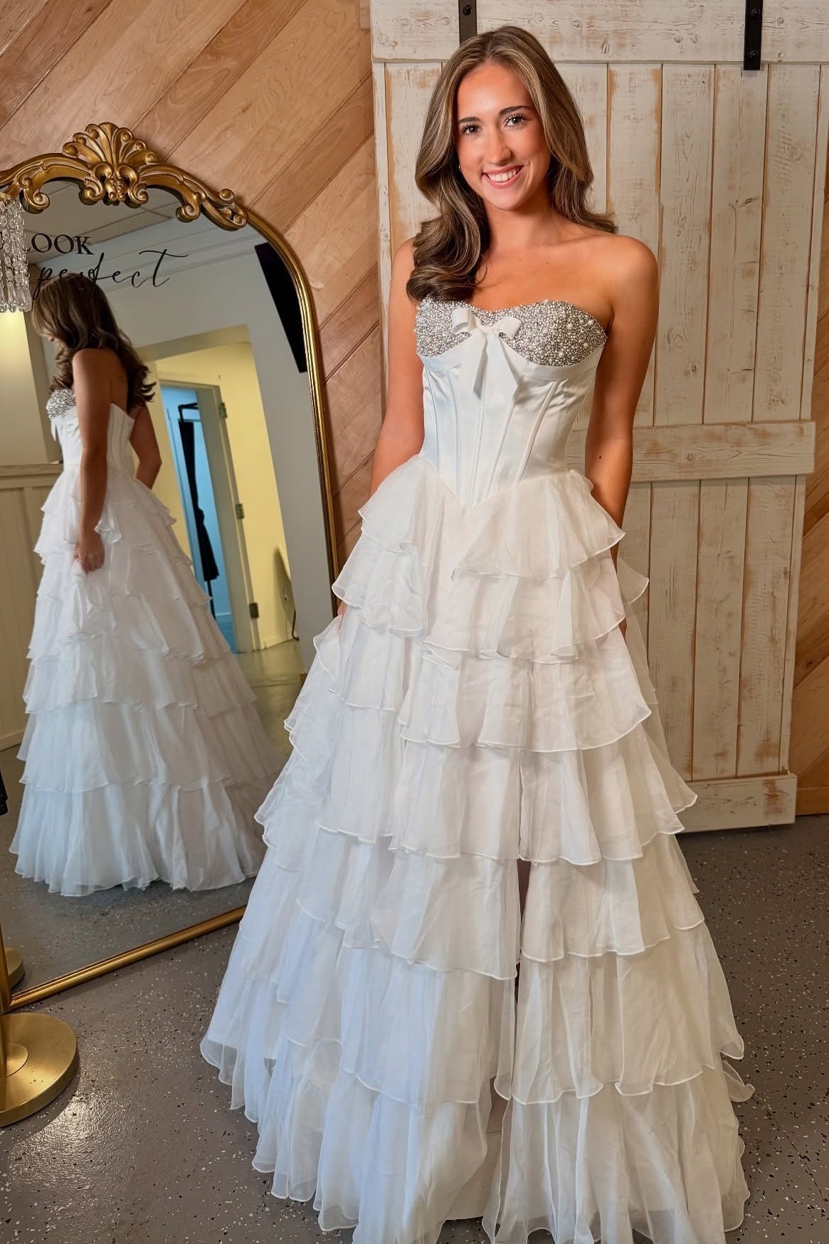 A Line Sweetheart Yellow Corset Prom Dress With Beading Ruffles Formal Evening Gown