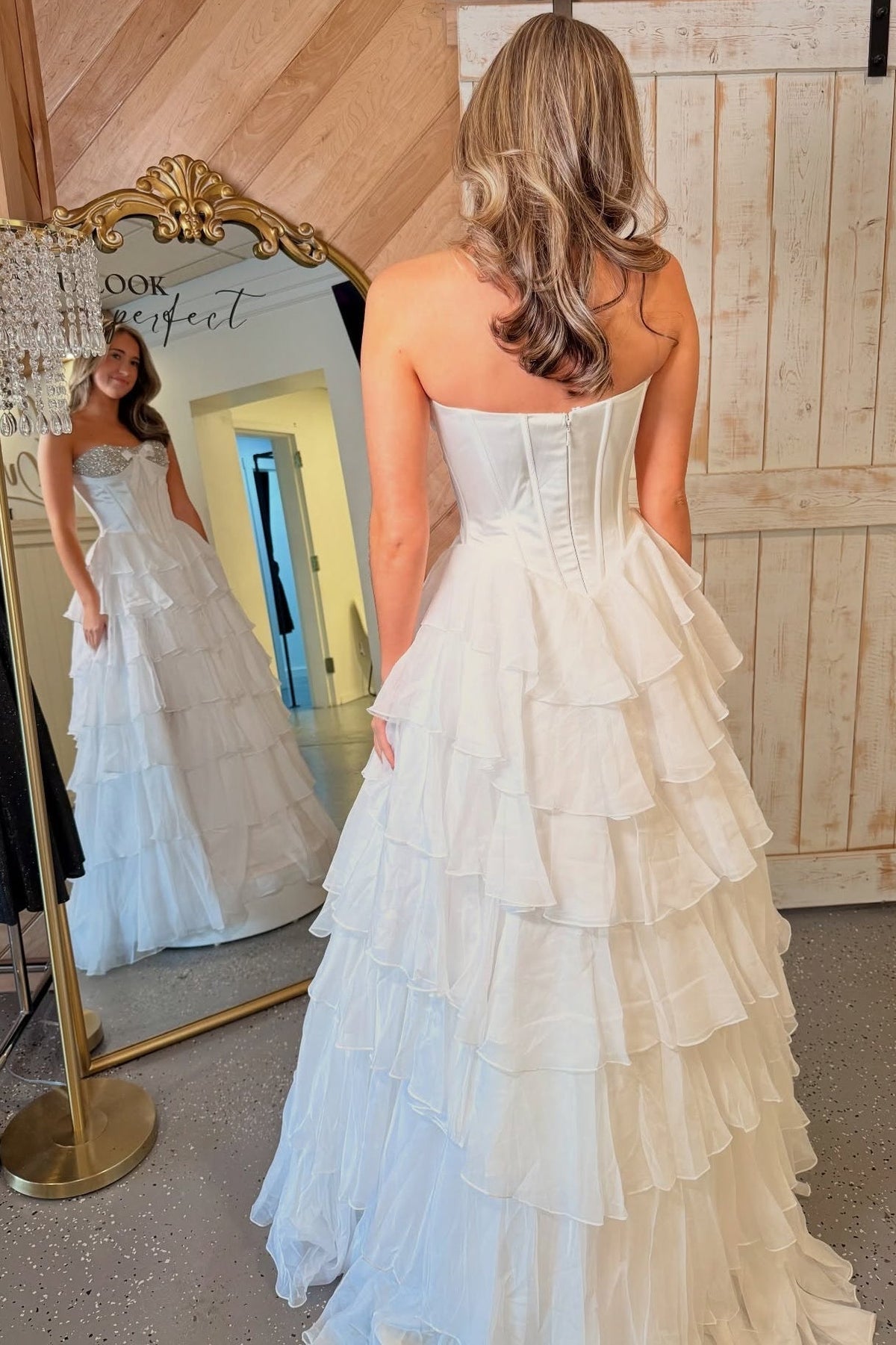 A Line Sweetheart Yellow Corset Prom Dress With Beading Ruffles Formal Evening Gown