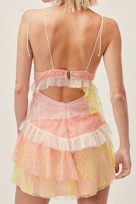 Cute A Line Sweetheart Light Orange Tulle Short Homecoming Dress with Ruffles