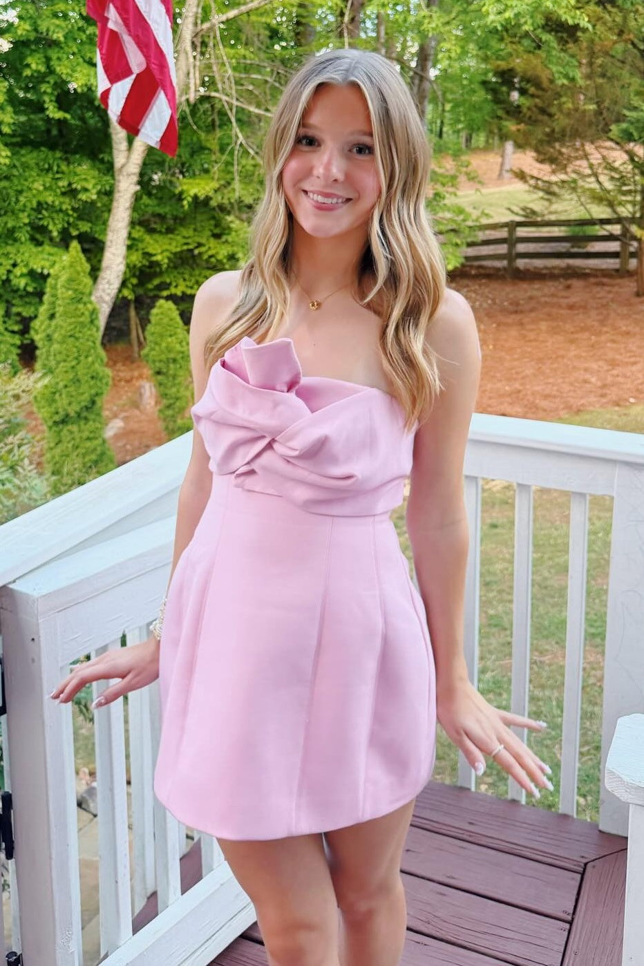 Cute A Line Strapless White Short Homecoming Dress with Ruched