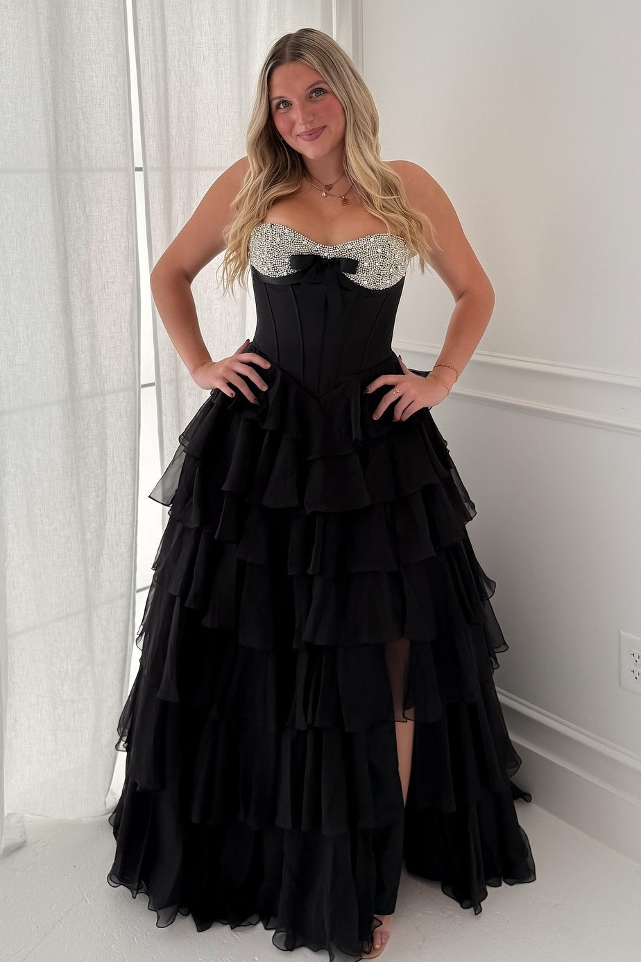 Princess A Line Sweetheart Pink Corset Prom Dress with Beading Ruffles