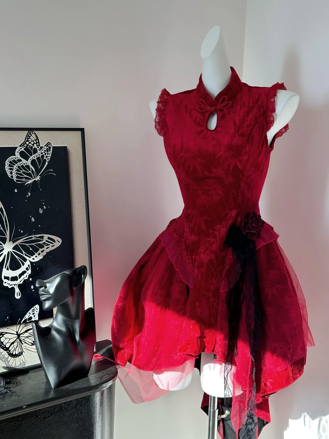 Beautiful Red Sleeveless Short A Line Birthday Party Dress Formal Homecoming Dress - VelvetHem