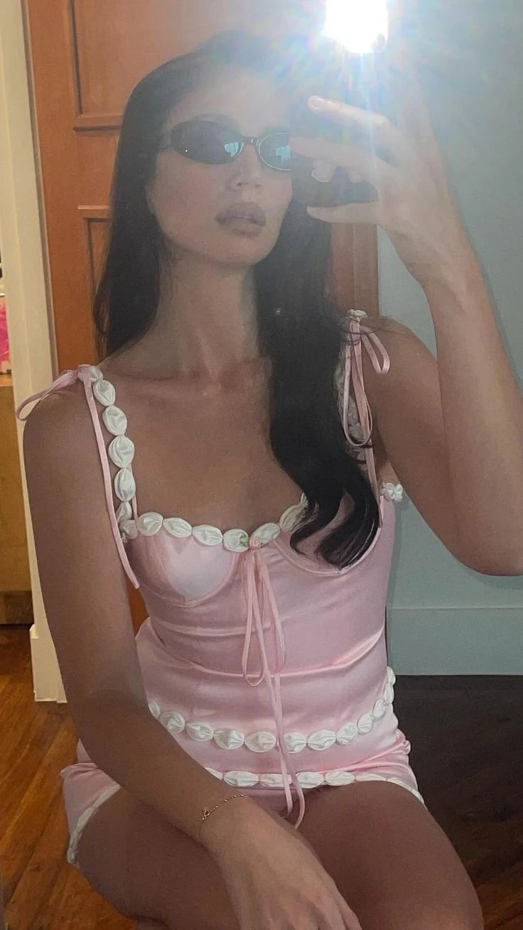 Cute Pink Spaghetti Straps Sweetheart Neck Sheath Birthday Outfits Short Graduation Homecoming Dress - View 3 | VelvetHem