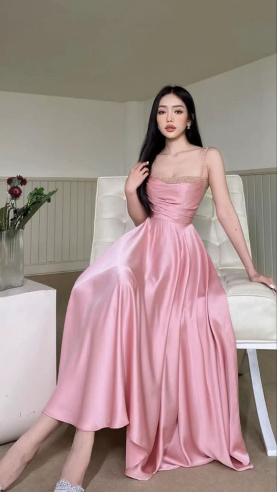 Chic A-line Pink Prom Dress,Pink Formal Dress - VelvetHem