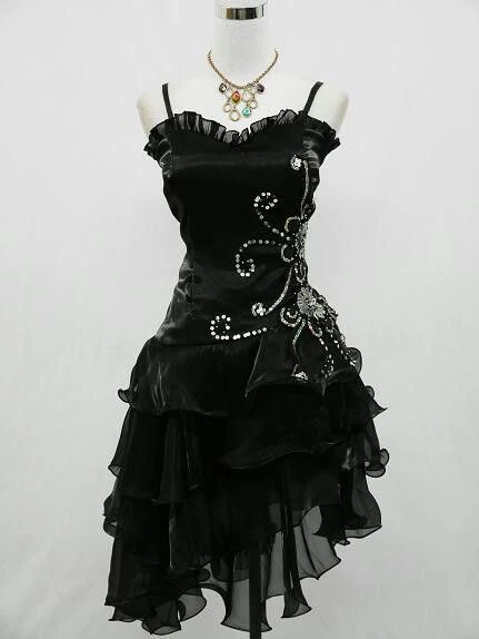 Sexy Black Chiffon Beaded Cocktail Dress Homecoming Dress Y7729 - VelvetHem