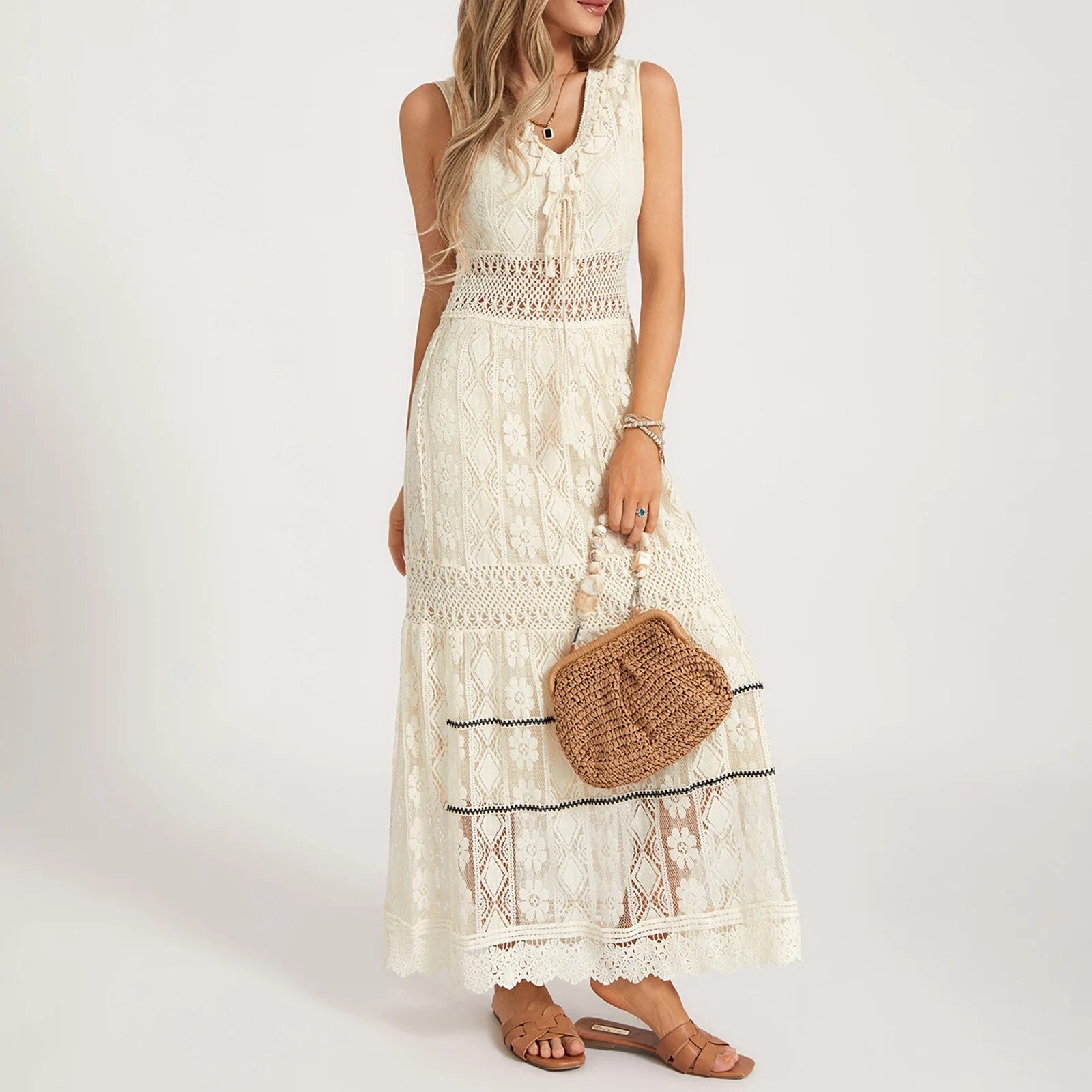 Linda Minimalist Boho Style Dress Evening Wear Edit