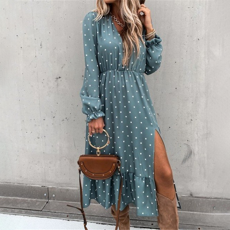 Petra Timeless Floral Print Slit Dress Designer Edit