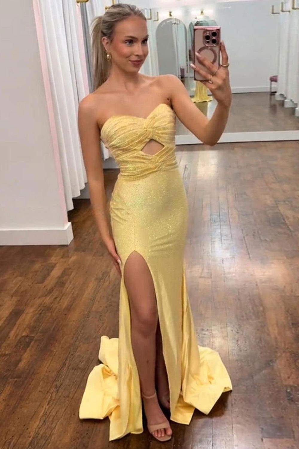Suzhoufashion Dark Green Mermaid Prom Dress Beaded Sweetheart Satin Long Formal Dress With Slit