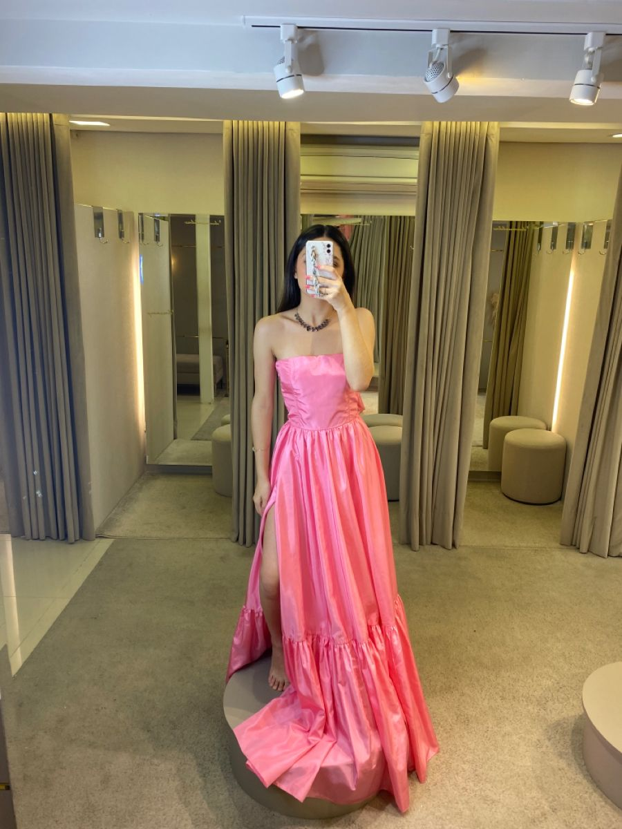 Pink Leg Slit Prom Dress,Women Sexy Elegant Party Dresses - VelvetHem