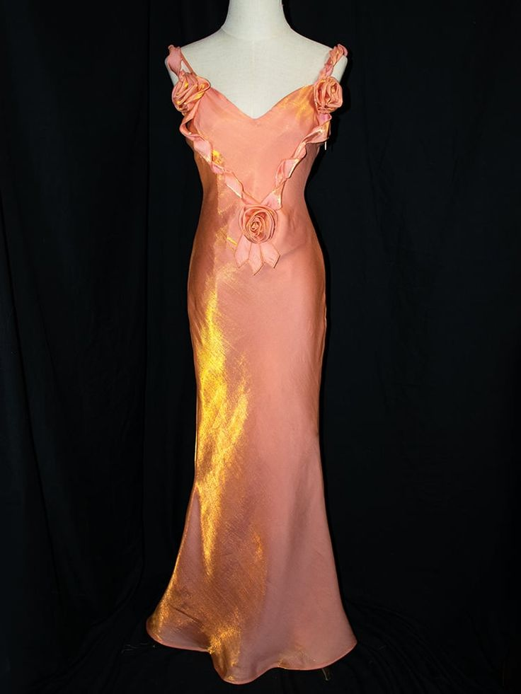 Charming Satin Flowers Long Mermaid Evening Dress Formal Prom Dress Y8219 - VelvetHem