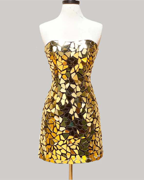 Sparkly Gold Homecoming Dresses Bodyocn - VelvetHem