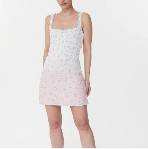 Gorgeous Sheath Square Neck Sequin Short Homecoming Dress Cocktail Dress - View 6 | VelvetHem