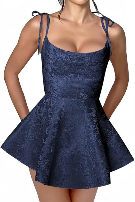 Elegant Spaghetti Straps Satin Short Homecoming Dresses online