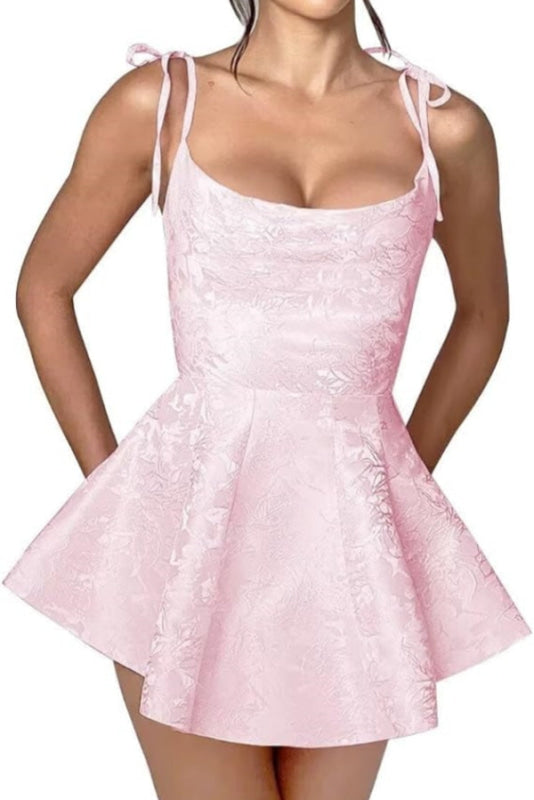 Elegant Spaghetti Straps Satin Short Homecoming Dresses online