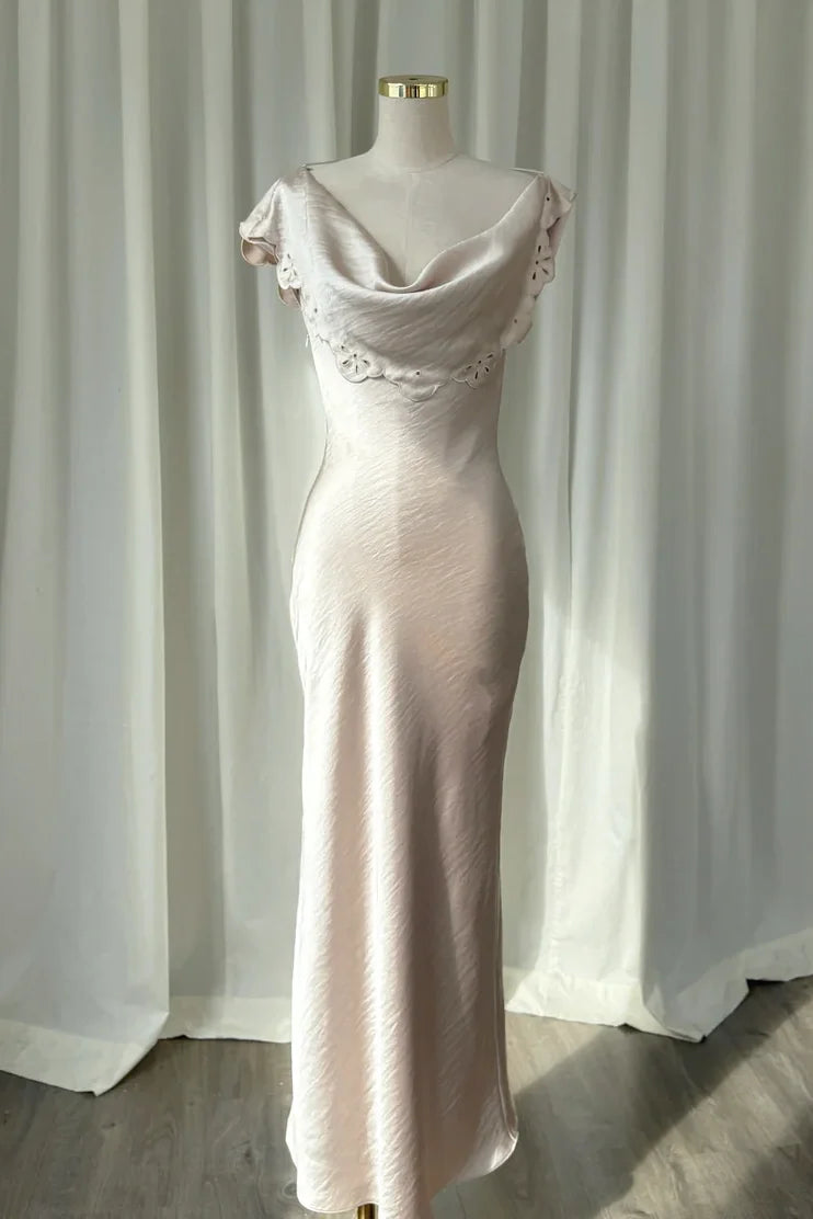 Elegant Mermaid Off the Shoulder Ivory Long Prom Dress with Ruffles - View 3 | VelvetHem