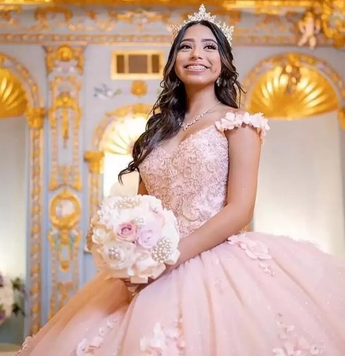 Elegant Pink Wedding dress Evening Dress, Pink Ball Gown