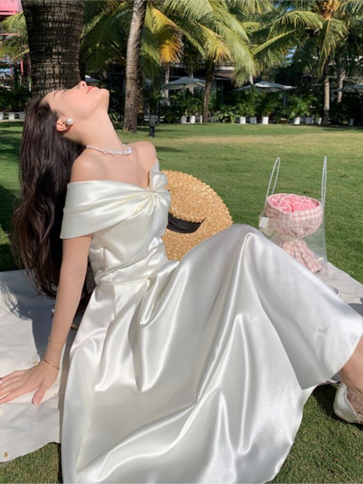 Off The Shoulder A-line Party Dress,Classy Cocktail Dress - VelvetHem