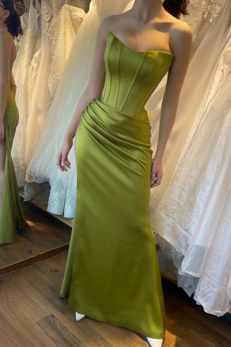 Fabulous Long Mermaid Strapless Prom Dresses